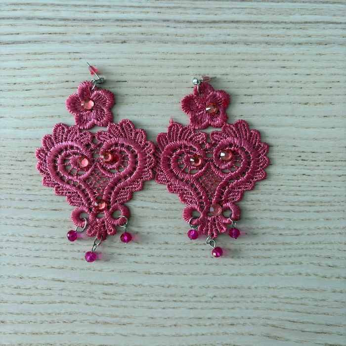 Boucles d’oreilles • rose 🌿