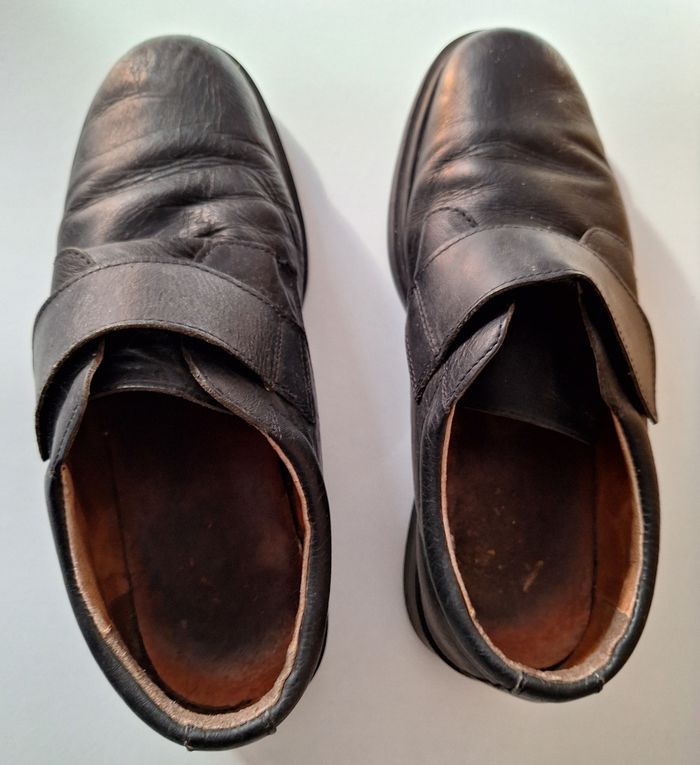 Chaussures homme noires à scratch - photo numéro 2