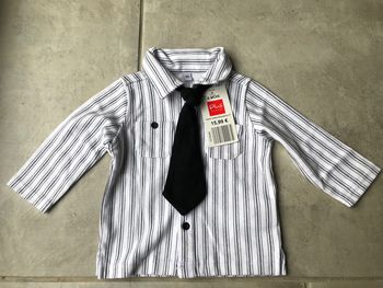 Chemise manche longue avec cravate bébé garçon 6 mois de maboutique.fr neuf