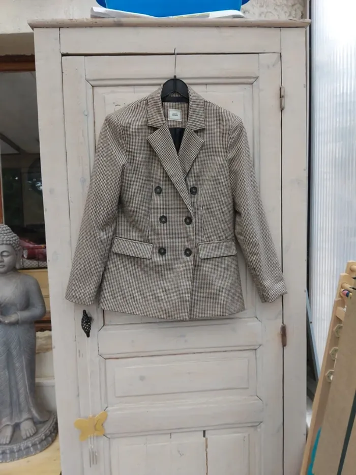 Veste blazer pied de poule - photo numéro 7
