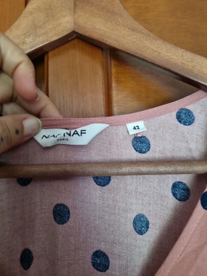 Robe midi à pois Naf Naf - photo numéro 2