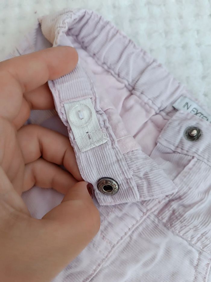 🔸Jupe velours côtelé rose pâle In Extenso - 24 mois🔸 - photo numéro 4