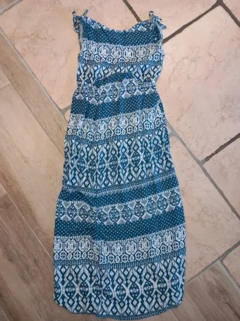 Robe longue imprimee grossesse colline 34 xs