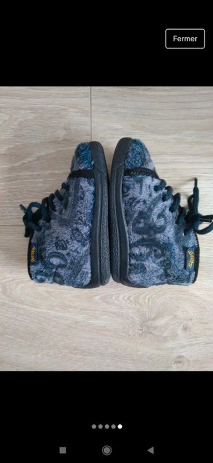 Chaussons cuir velours à lacets gris Bellamy 21 - photo numéro 4