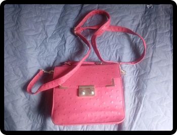 🎀 Petit sac cartable corail