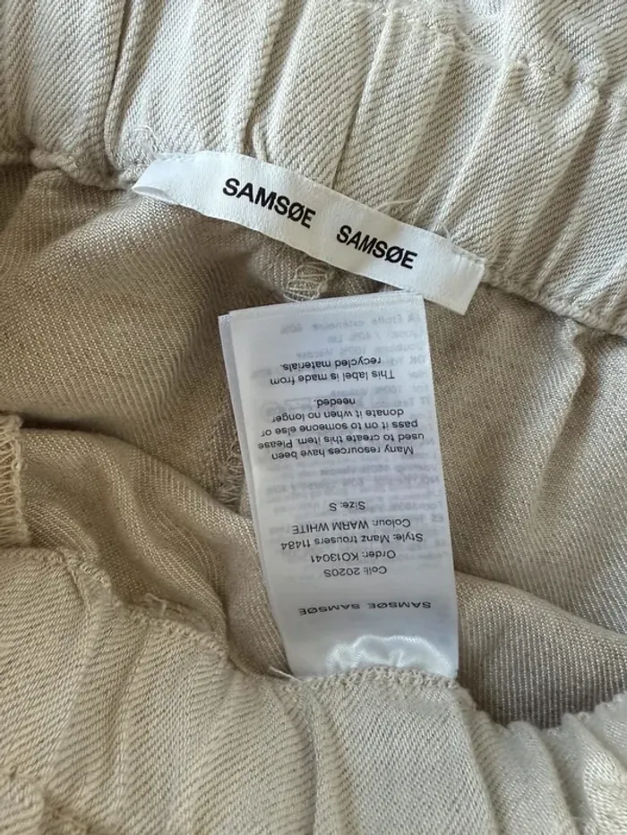 Pantalon écru Samsoe Samsoe - photo numéro 7
