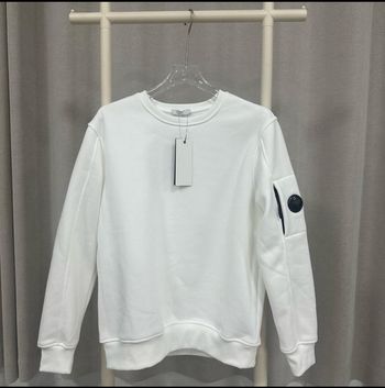 Pull sweat-shirt blanc C.P. Company taille L