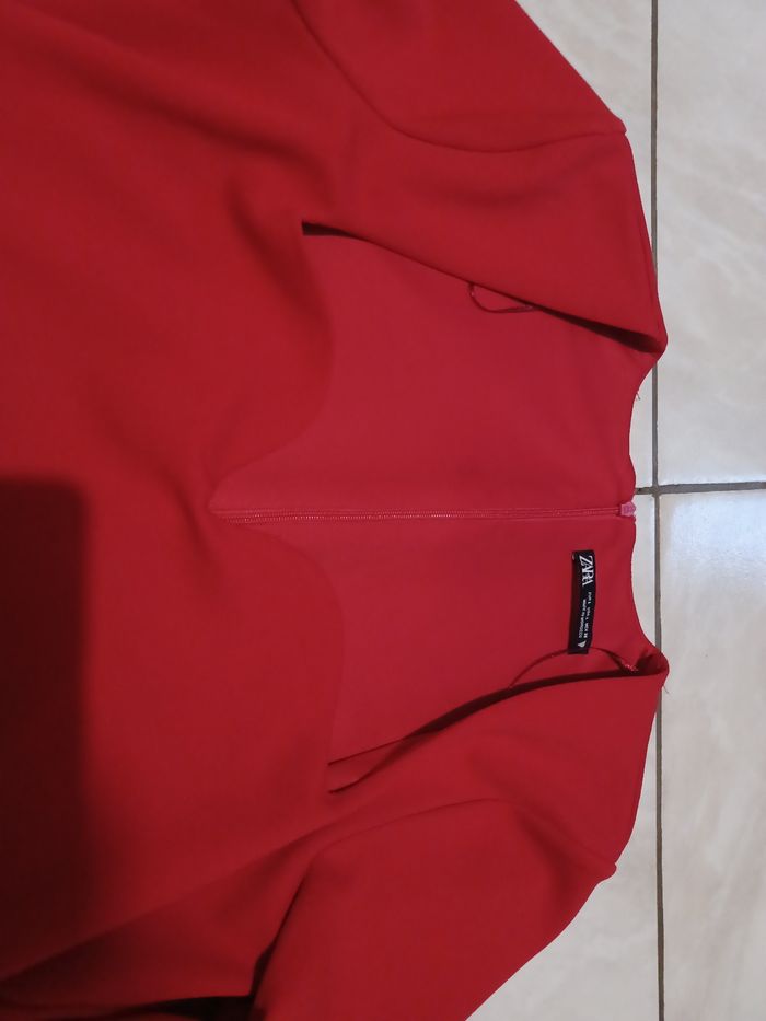 Body rouge manches longues Zara - photo numéro 3