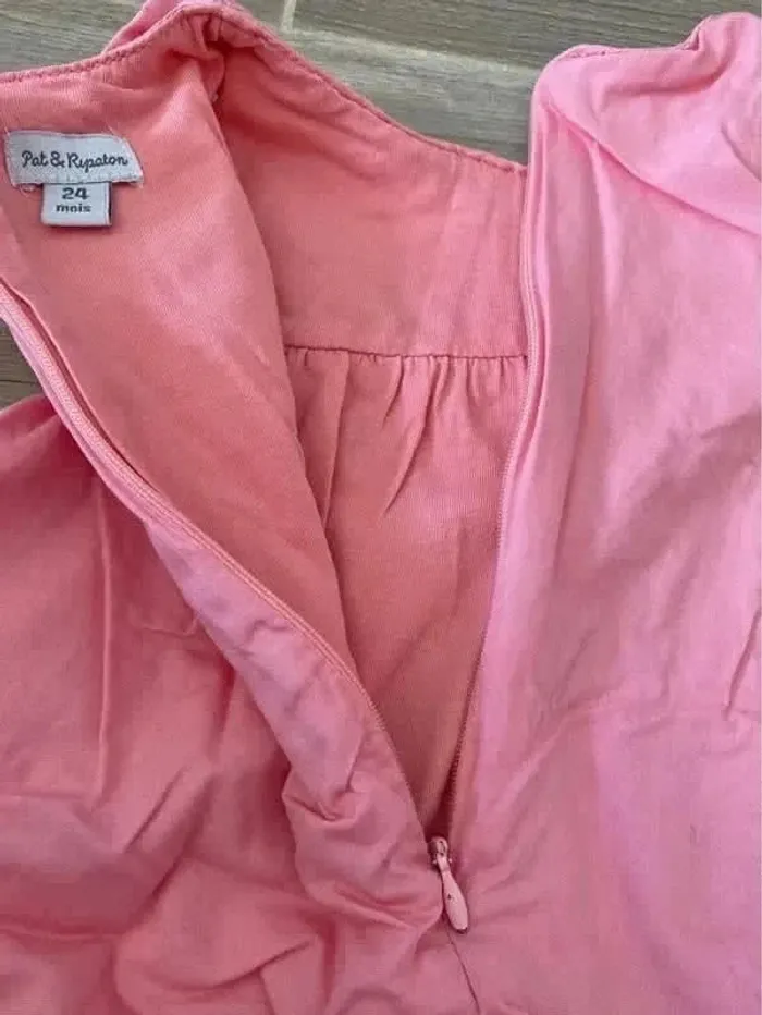 Jolie robe boule fille 24 mois 2 ans rose/ abricot - photo numéro 5