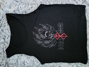 Débardeur ours Berserker viking Rouge/Noir - Taille XL