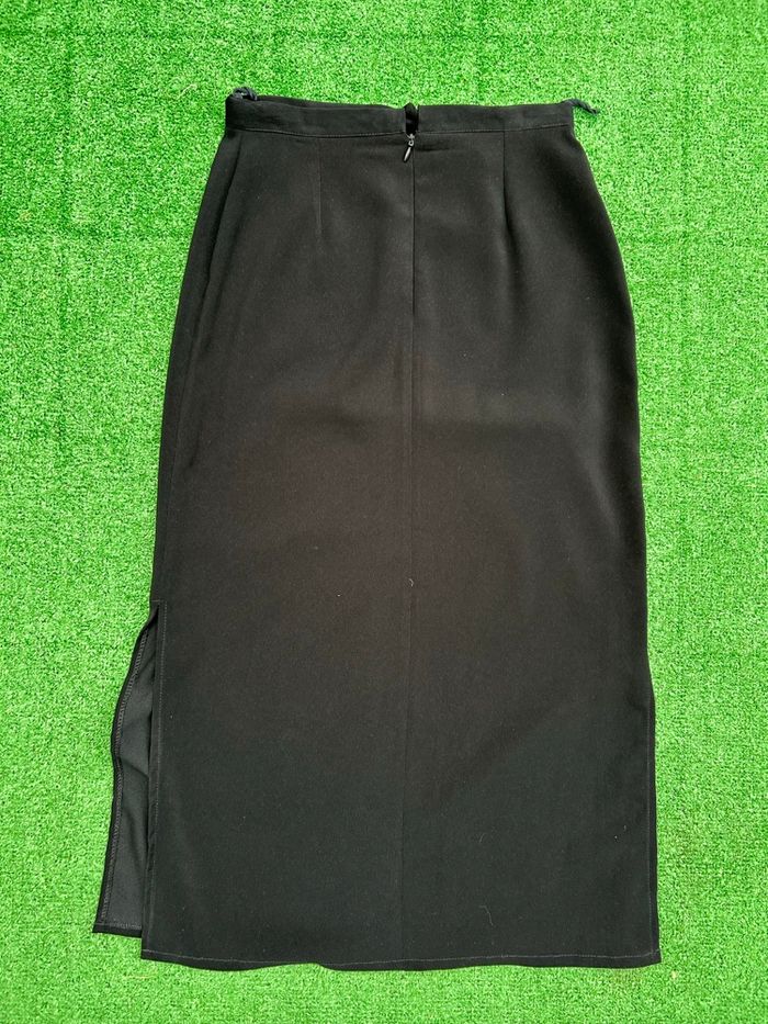 Jupe longue noire droite – fente côté, taille 38 - photo numéro 3