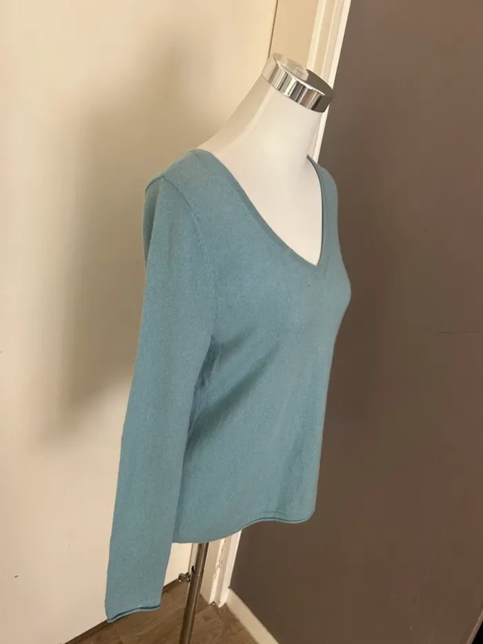 Max&Moi pull bleu peace cachemire taille 36 - photo numéro 4