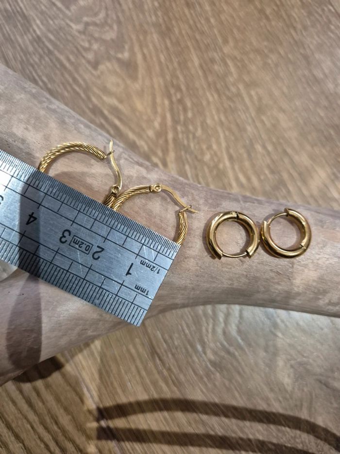 Lot 2 de paires de créoles - photo numéro 7