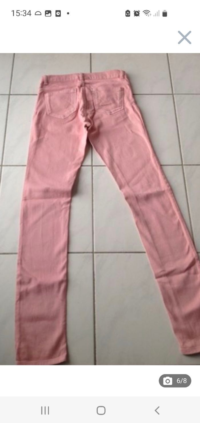 Pantalon jean slim rose / saumon 14 ans Monoprix Kids - photo numéro 2