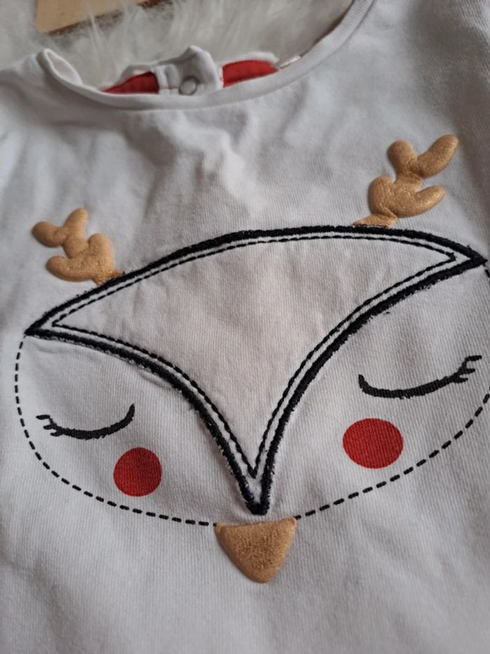 Tee-shirt ML de Noël 9mois - photo numéro 3