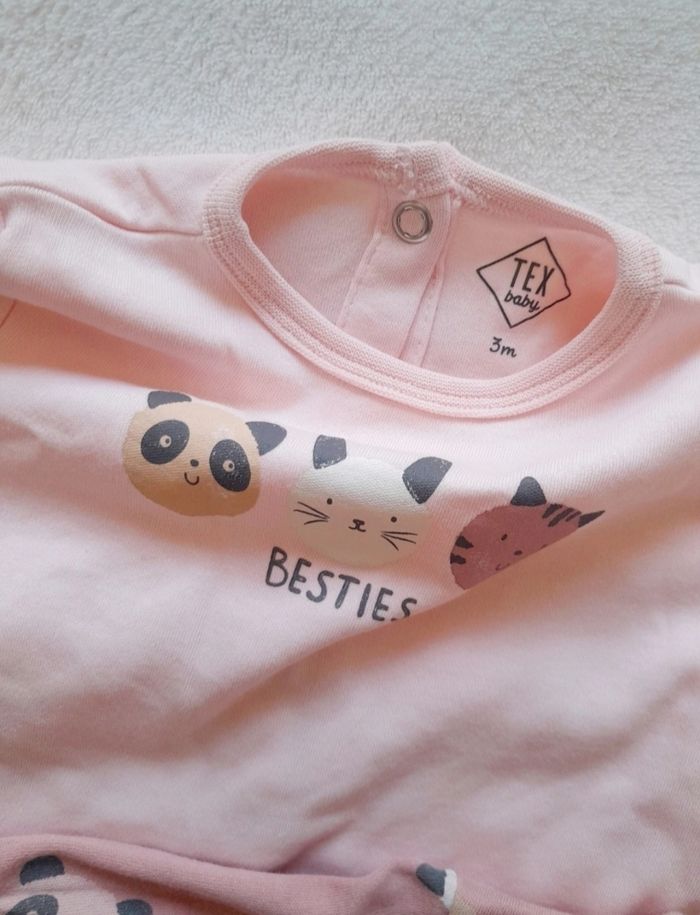 Lot de pyjamas fille coton 3 mois TEX - photo numéro 4