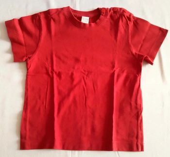 Tee-shirt garçon rouge uni