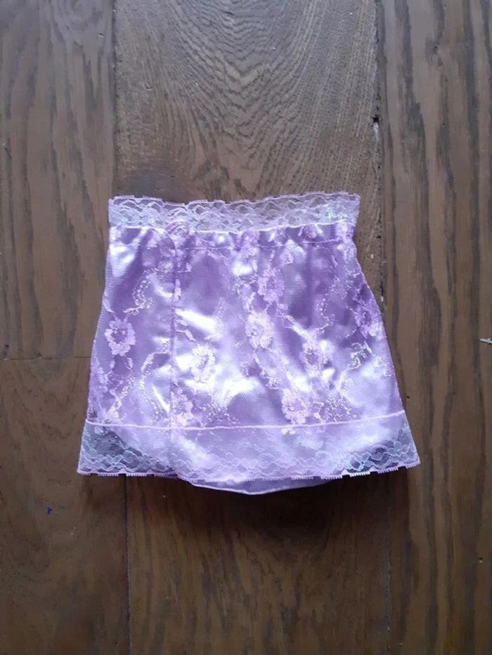 🎀 Jupe mauve dentelle skipper vintage - photo numéro 4
