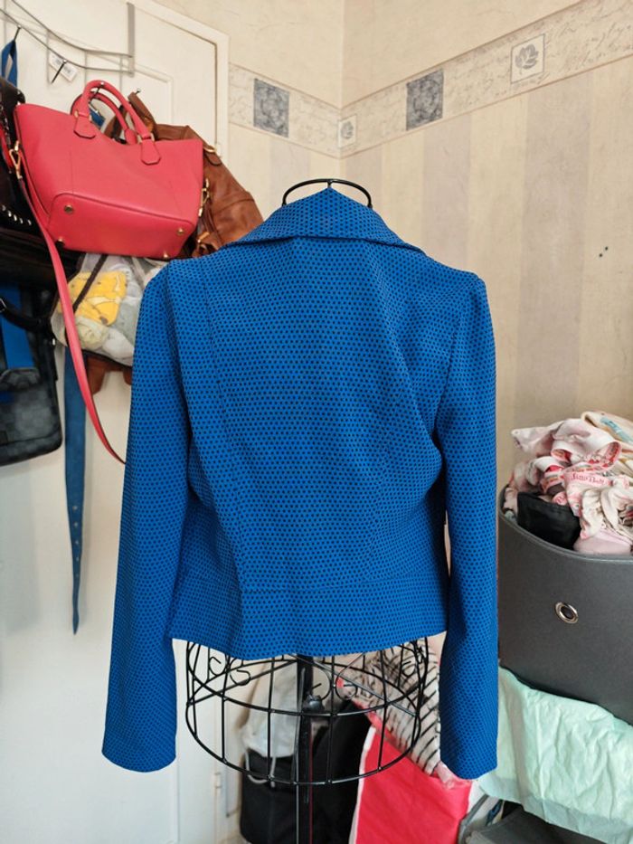 Veste blouson de moto en bleue Royale - photo numéro 2