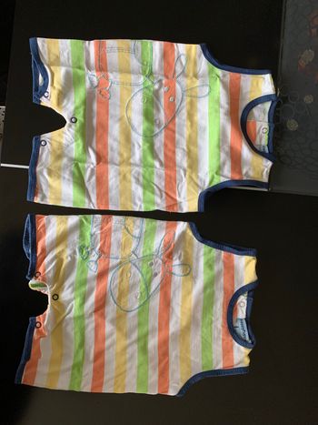Lot 2 barboteuses été multicolore 3mois