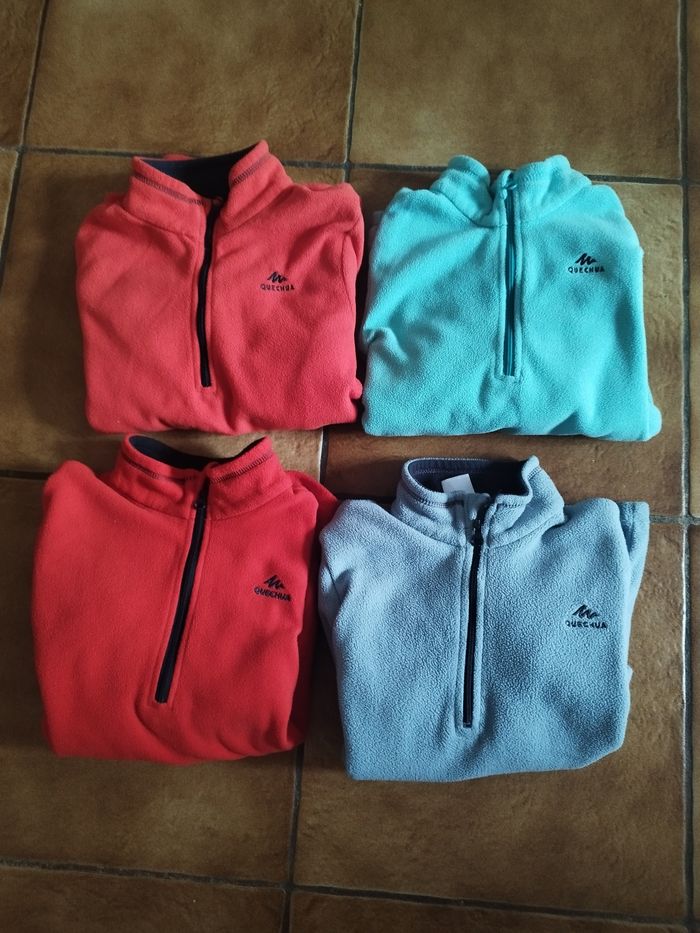 Lot de 4 polaire enfant Quechua 8 à 9 ans