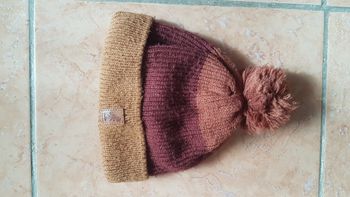 Bonnet à pompon garçon 6-8 ans marron Kiabi