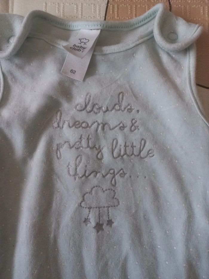 Salopette/grenouillère bleu ciel 3mois - photo numéro 2