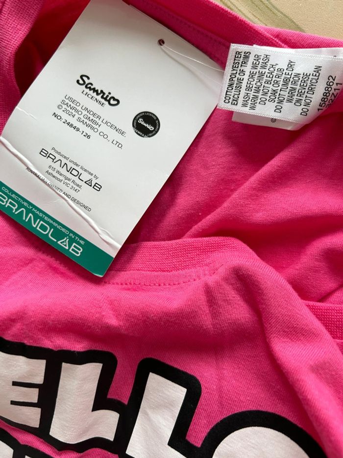 Top T-shirt Oversize Cute Kawaii Barbie Pink Sanrio Hello Kitty Cosplay Lolita - photo numéro 13