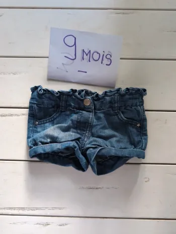 Short en jean bébé fille 9 mois