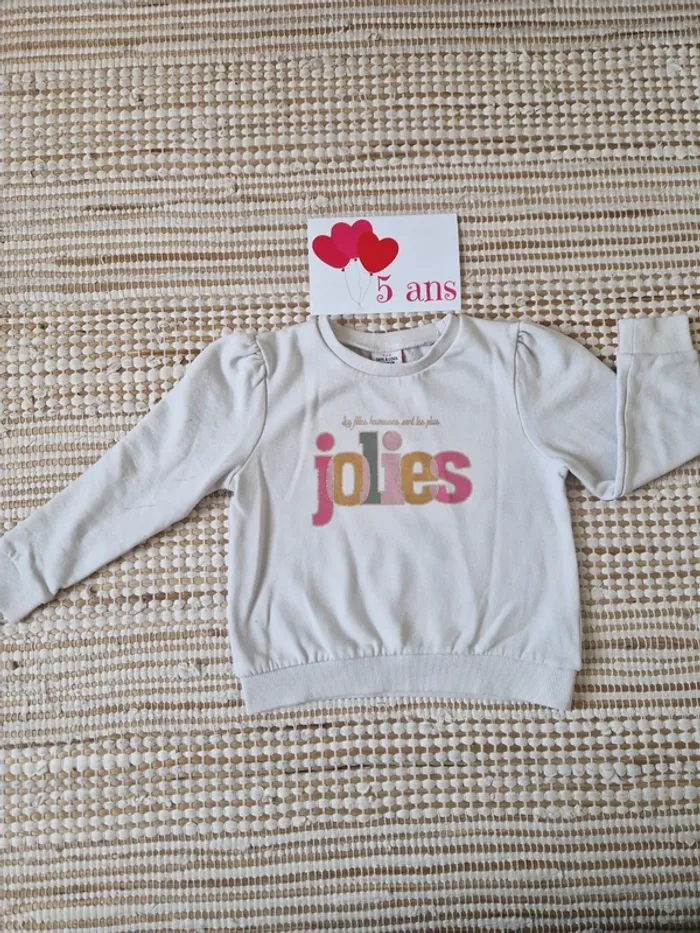 Pull fille 5 ans tape à l'œil