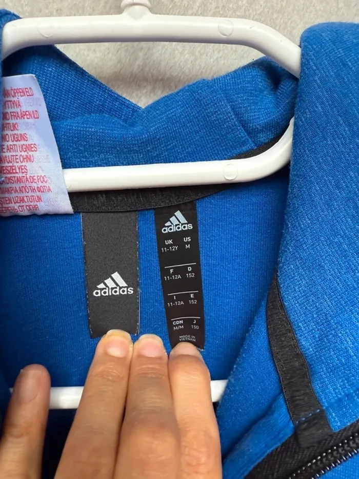 Gilet bleu adidas taille 11-12 ans - photo numéro 3