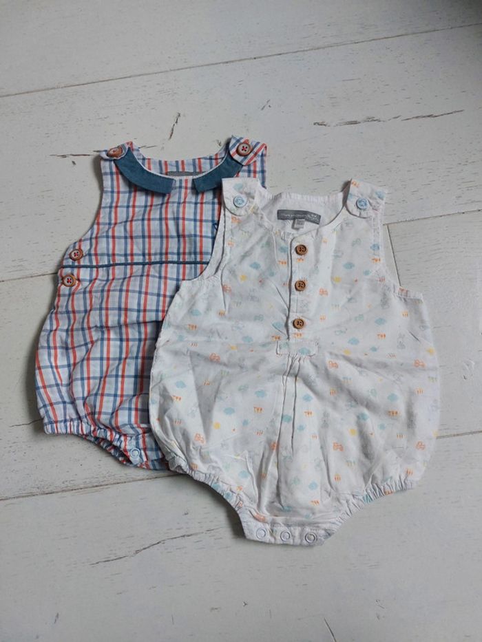 Lot de 2 combinaisons barboteuses Sergent Major Taille 3 mois