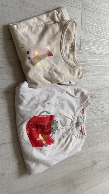 Lot 2 t shirt manches longues
