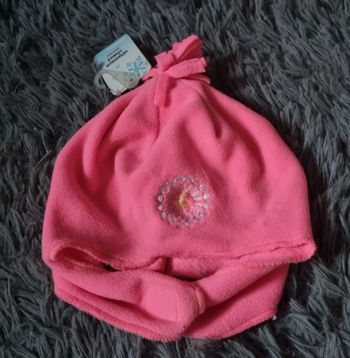 Bonnet avec pompons rose 50cm