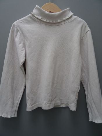 T-shirt à col roulé blanc