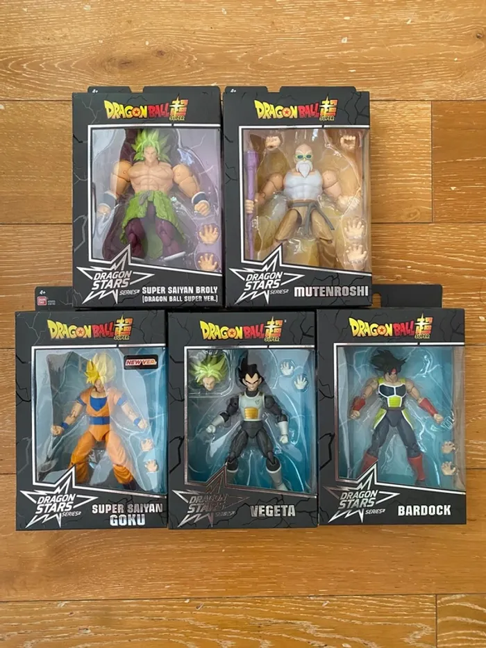Figurines DBZ Dragon ball Stars - Bardock Broly Goku Vegeta Roshi Bandai 20s