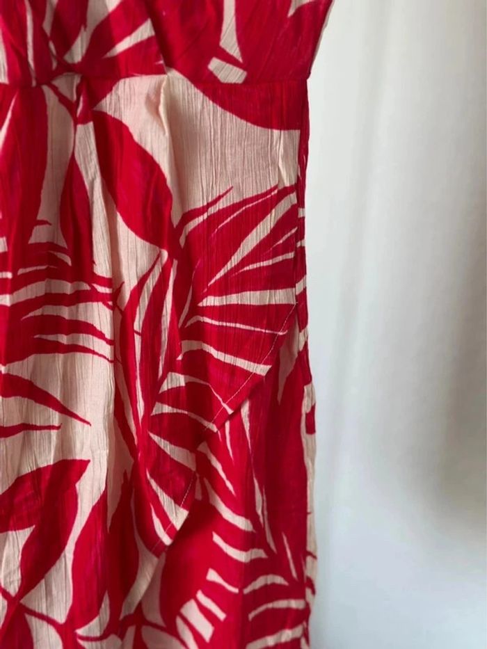 Robe midi fleurie rose - Mango - Taille S - photo numéro 4