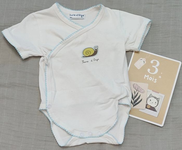 Lot bodies (x3) manches courtes bébé mixte 3 mois - photo numéro 4