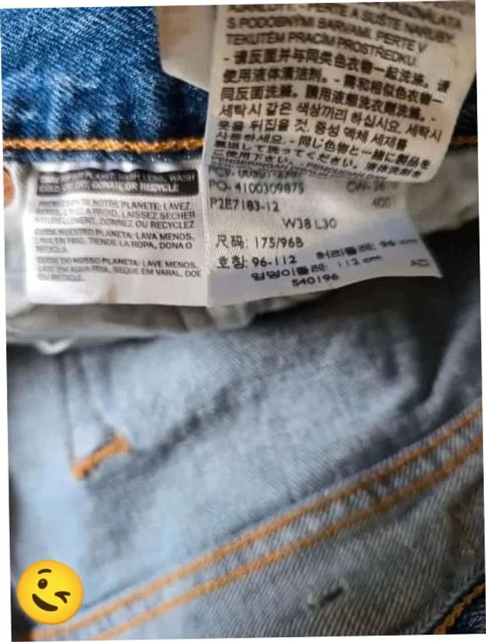 Jeans Levi's 501 W38 FR48 L30 coupe droite bleu Homme Men pan417b - photo numéro 7