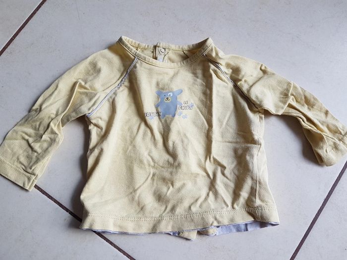 T-shirt manches longues garçon 6 mois
