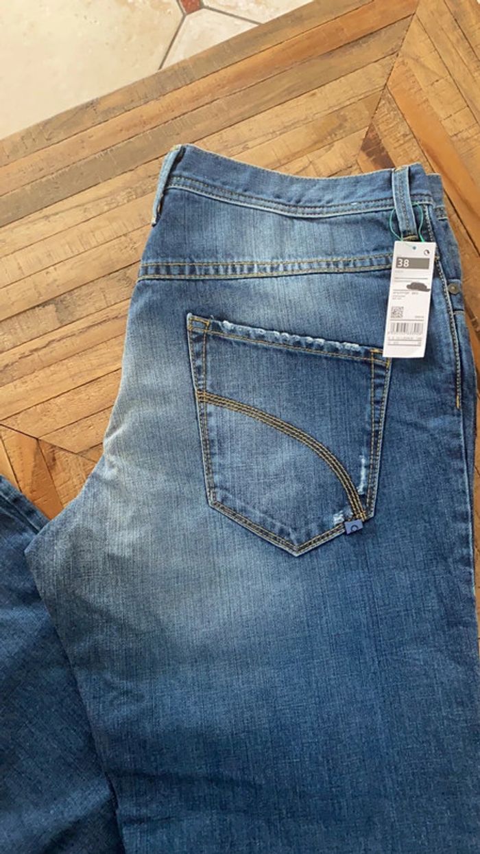 Jean effet délavé benetton - photo numéro 2