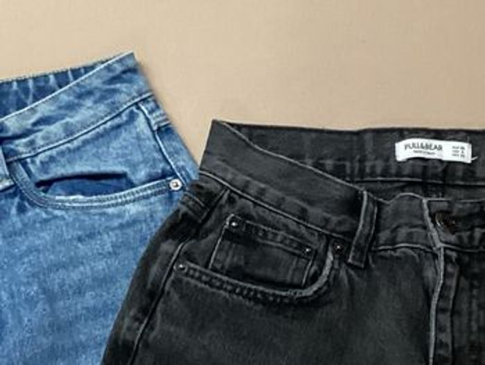 Lot de 2 jeans femme bleu et noir 36 - photo numéro 2