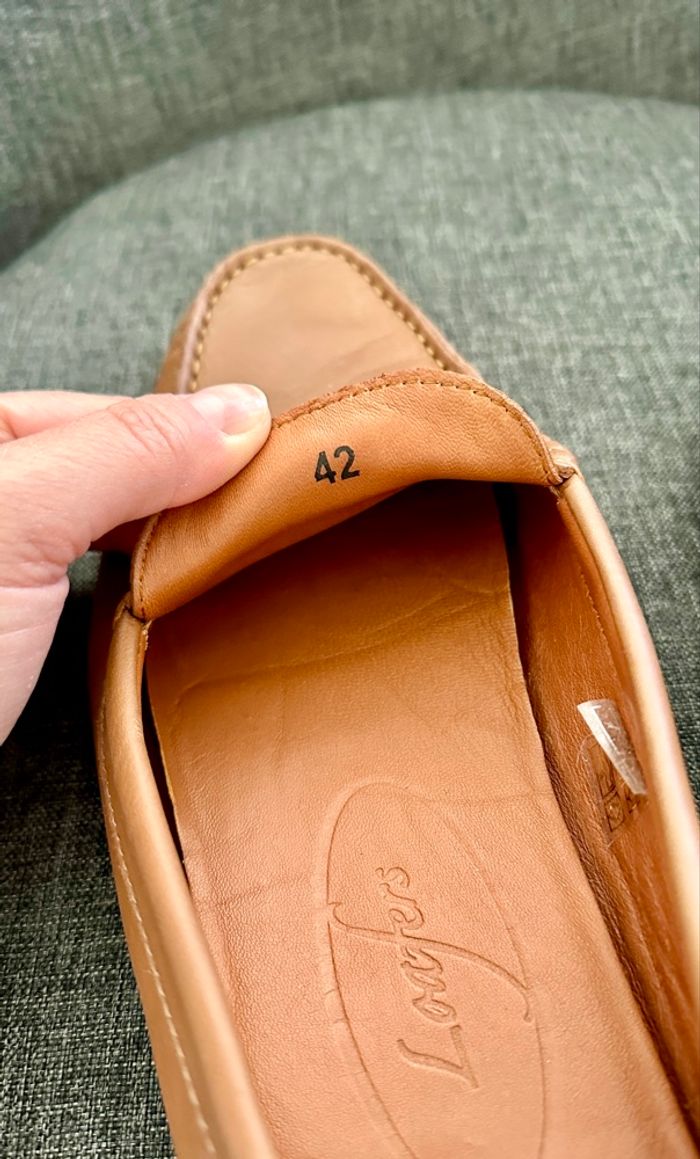 💛 Mocassins marron Camel en cuir loafers taille 42 neuf 💛 - photo numéro 2