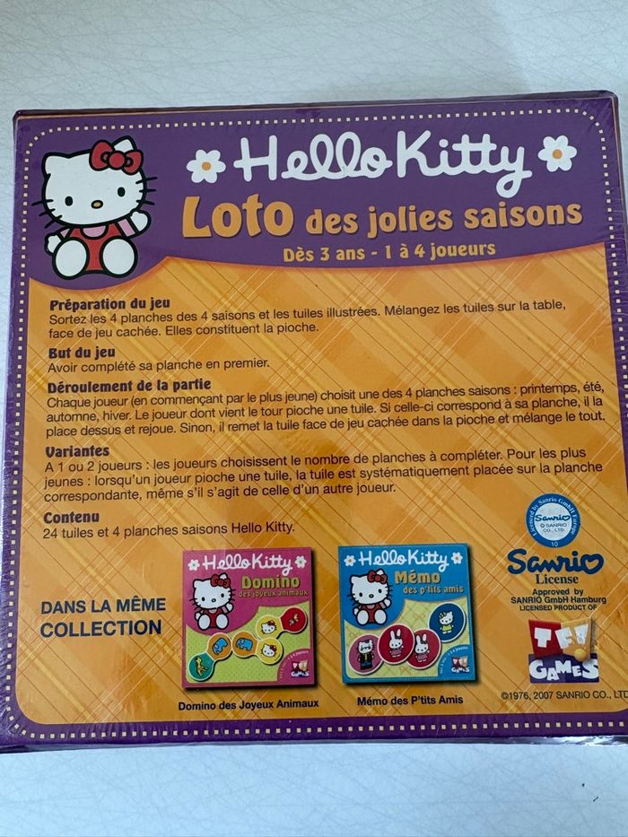Jeu du loto hello kitty - photo numéro 2
