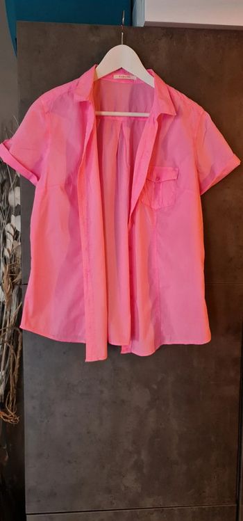 Chemisette rose fluo Camaïeu