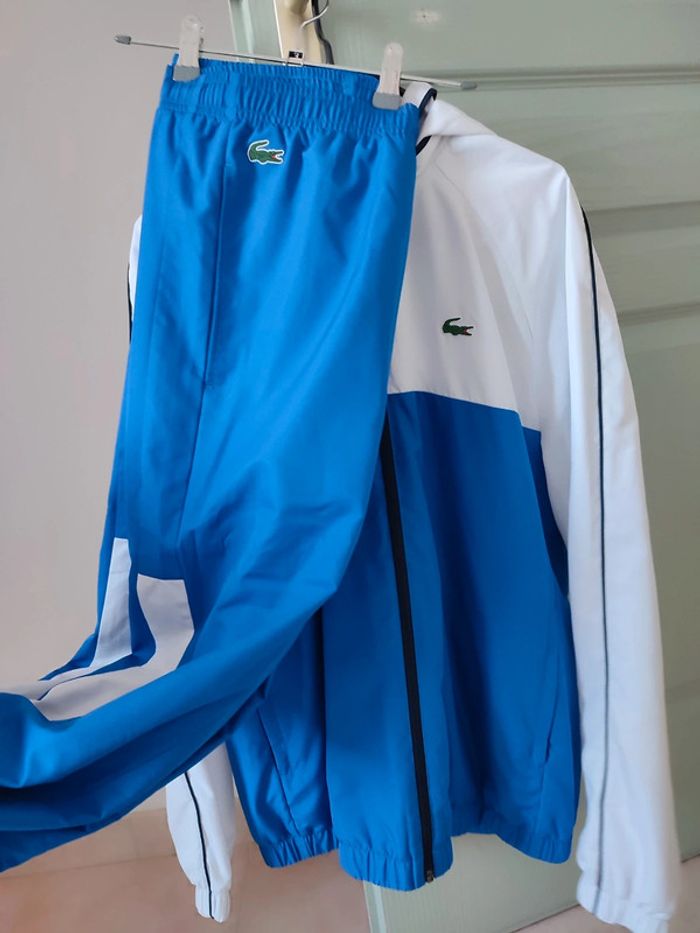 Ensemble de survêtement Tennis Lacoste SPORT bicolore à capuche - photo numéro 2