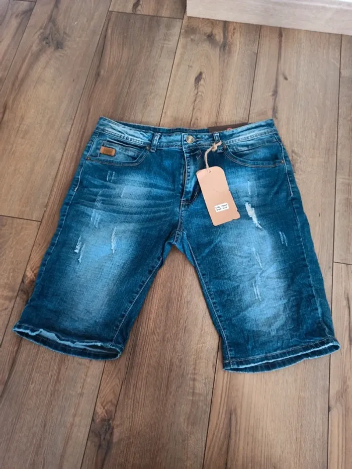 Short en jeans bleu homme 38US