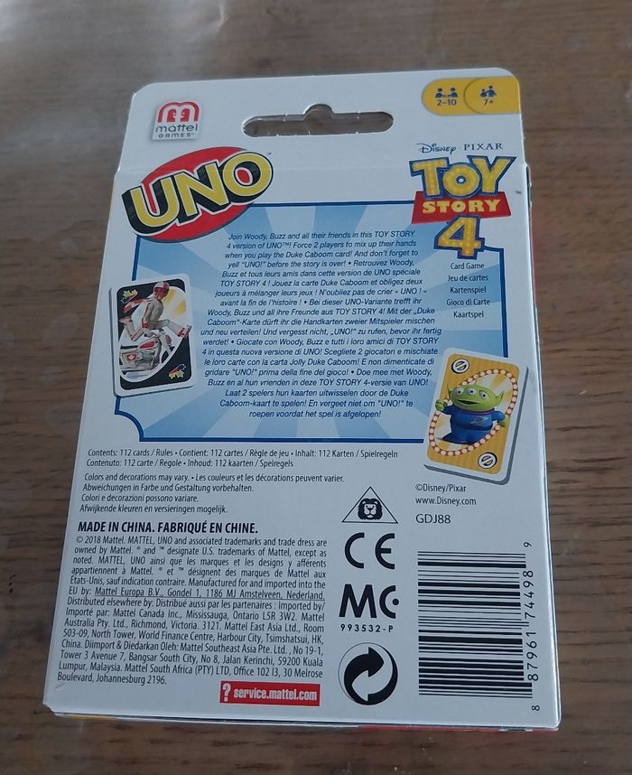 Uno toy story 4 neuf - photo numéro 2