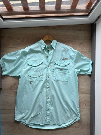 Chemise Columbia PFG Manches Courtes – Vert d'eau - Mint – Taille L