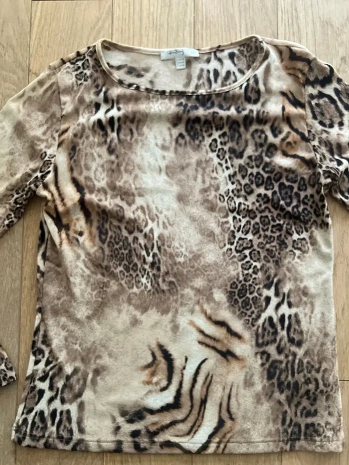 Tee shirt manche longue maison 123 taille 42/44 très bon état - photo numéro 3